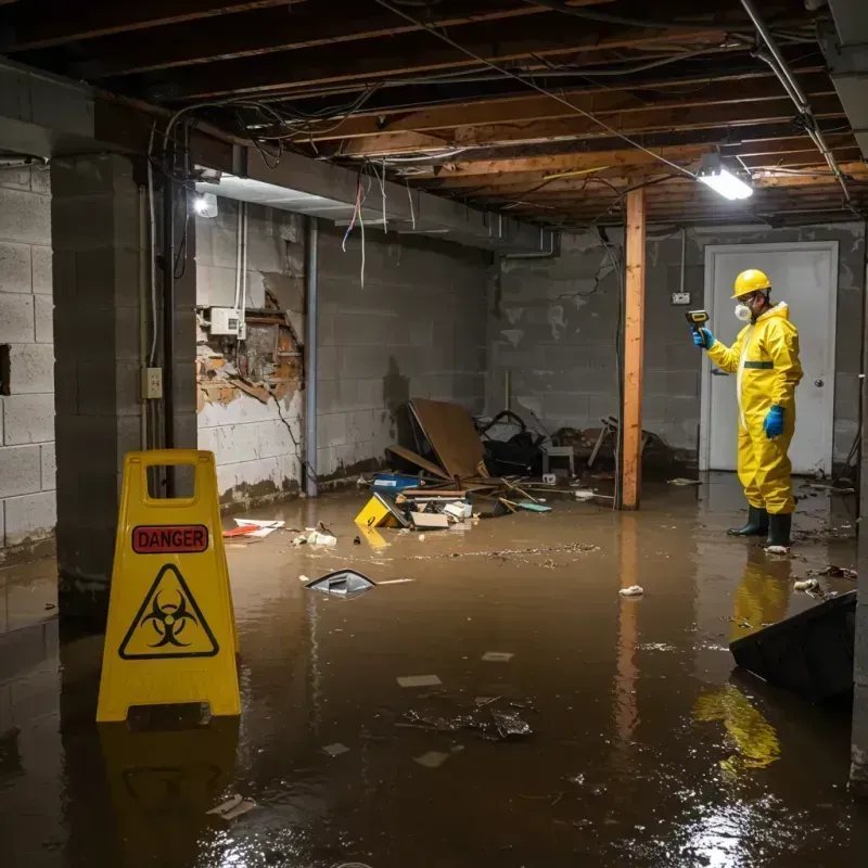 Flooded Basement Electrical Hazard in Huguenot, NY Property